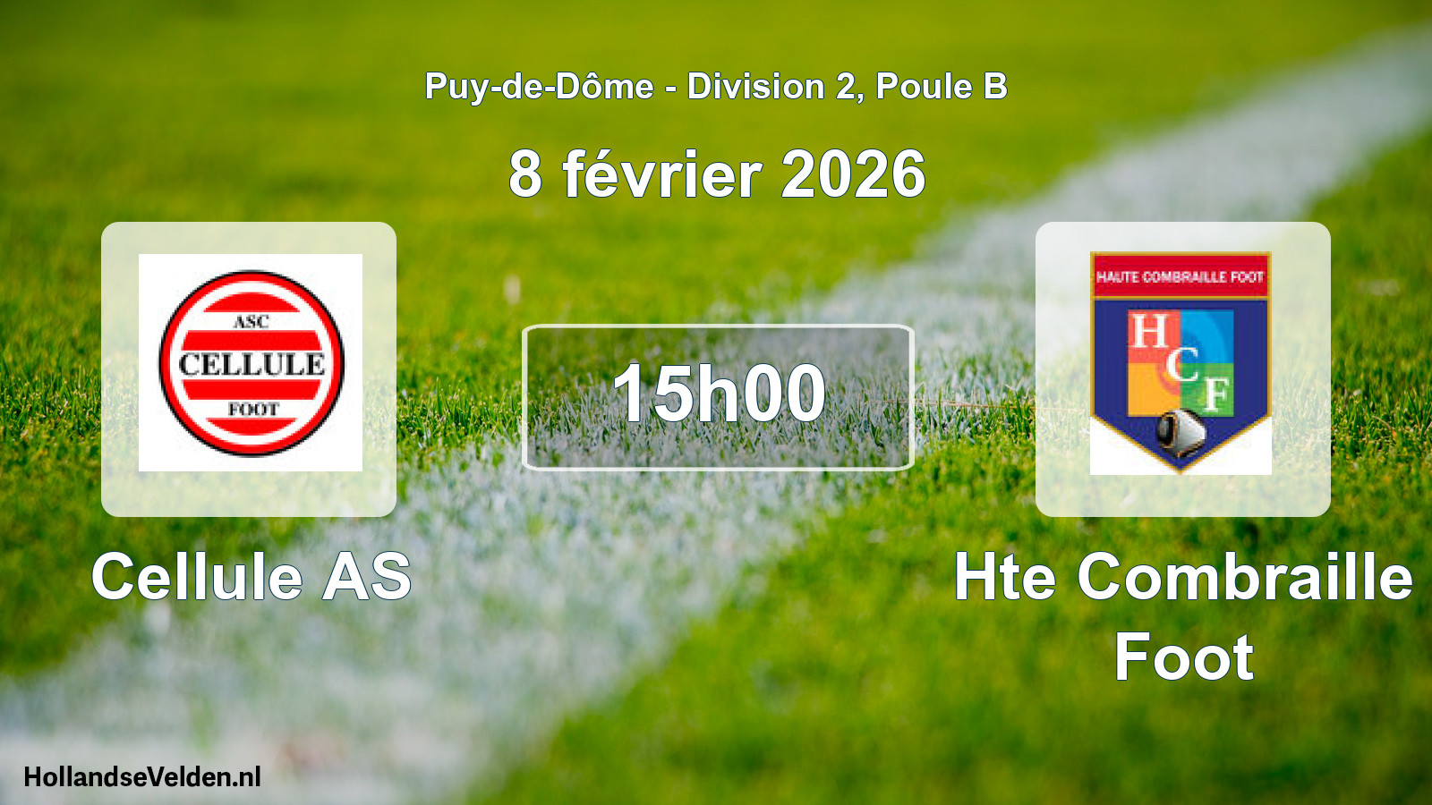 Match programmé: Cellule AS - Hte Combraille Foot (8 février 2026)