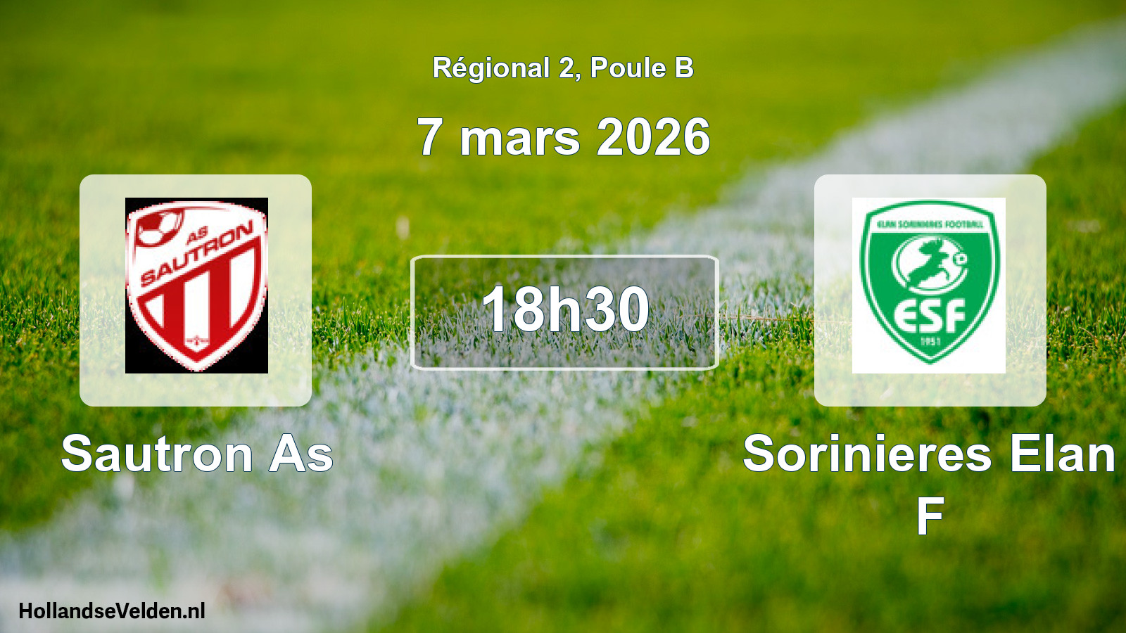 Geplande wedstrijd: Sautron As - Sorinieres Elan F (7 mars 2026)
