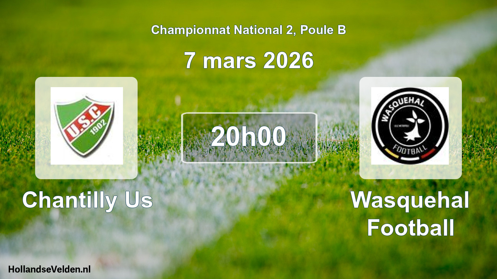 Geplande wedstrijd: Chantilly Us - Wasquehal Football (7 mars 2026)