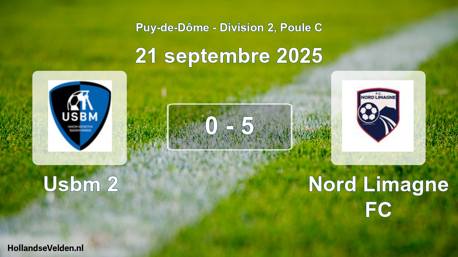 Total number of matches played: Usbm 2 - Nord Limagne FC 0 - 5 (21 September 2025)