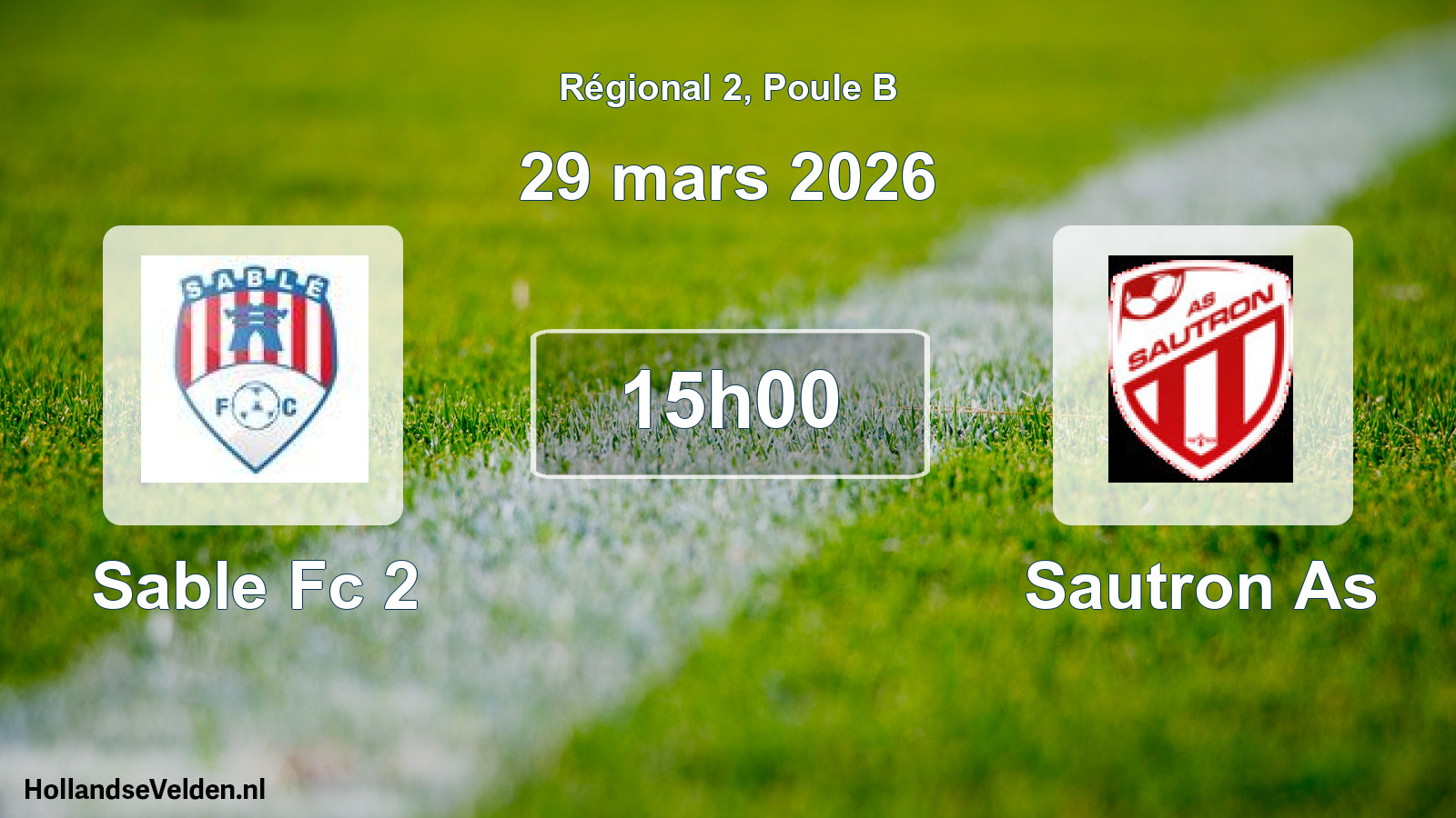 Geplande wedstrijd: Sable Fc 2 - Sautron As (29 mars 2026)