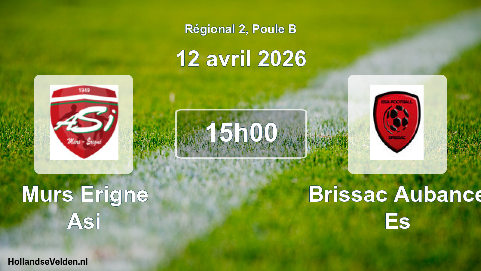 Scheduled Match: Murs Erigne Asi - Brissac Aubance Es (12 April 2026)
