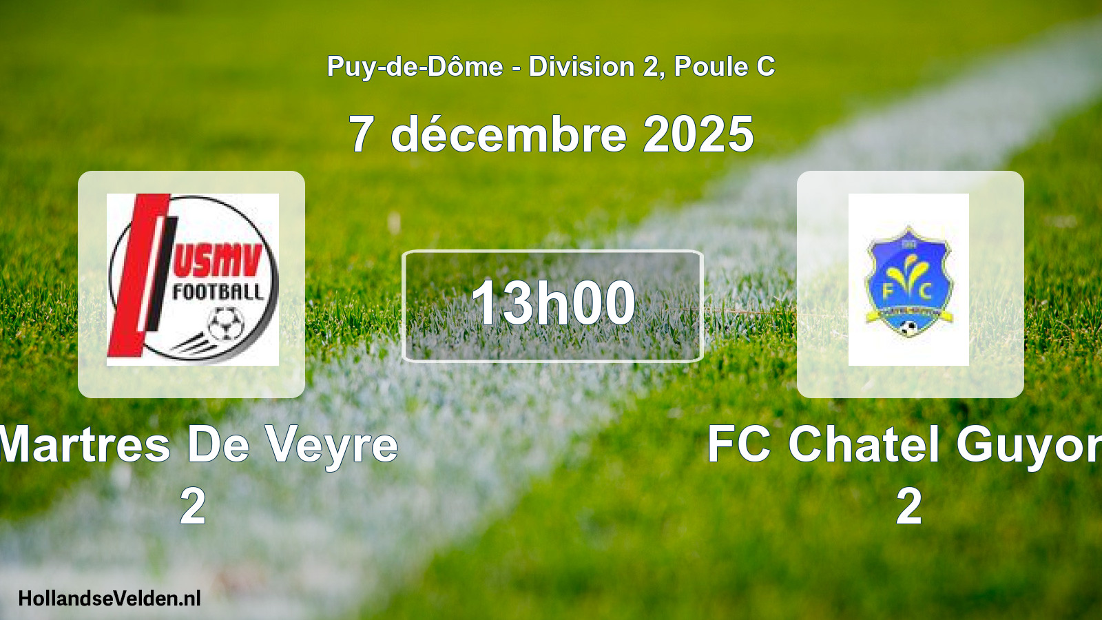 Geplande wedstrijd: Martres De Veyre 2 - FC Chatel Guyon 2 (7 december 2025)