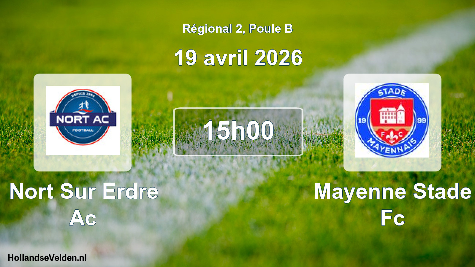 Geplande wedstrijd: Nort Sur Erdre Ac - Mayenne Stade Fc (19 april 2026)