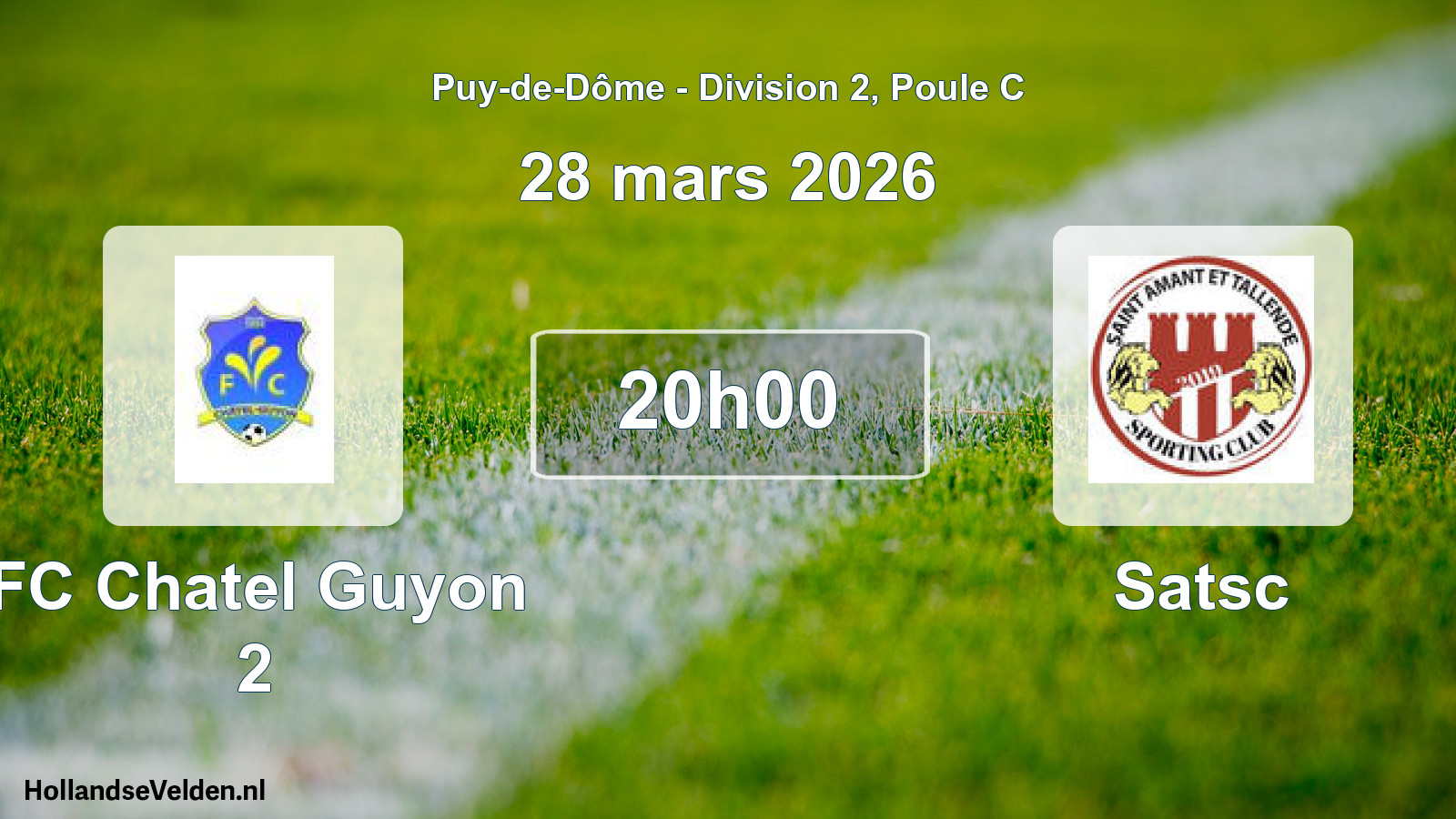 Geplande wedstrijd: FC Chatel Guyon 2 - Satsc (28 maart 2026)