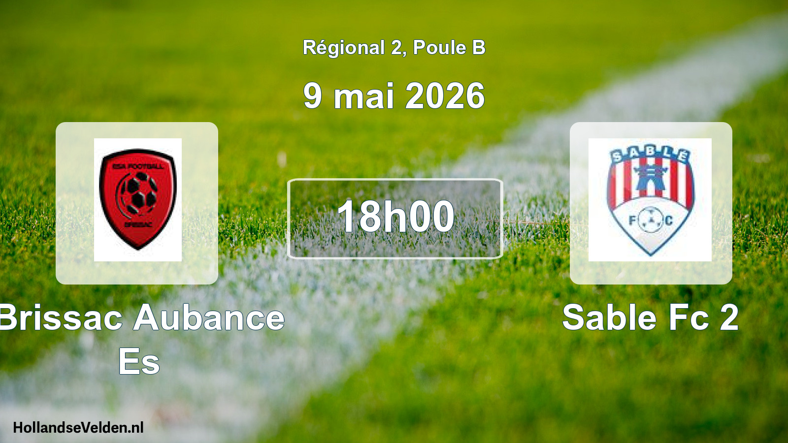 Geplande wedstrijd: Brissac Aubance Es - Sable Fc 2 (9 mai 2026)