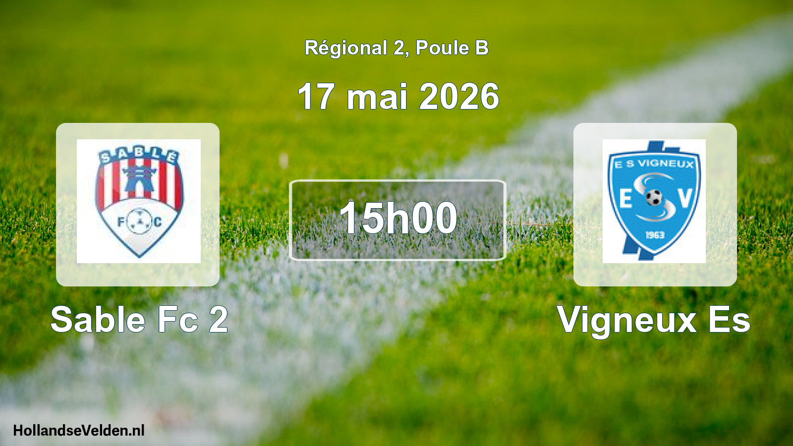 Geplande wedstrijd: Sable Fc 2 - Vigneux Es (17 mai 2026)