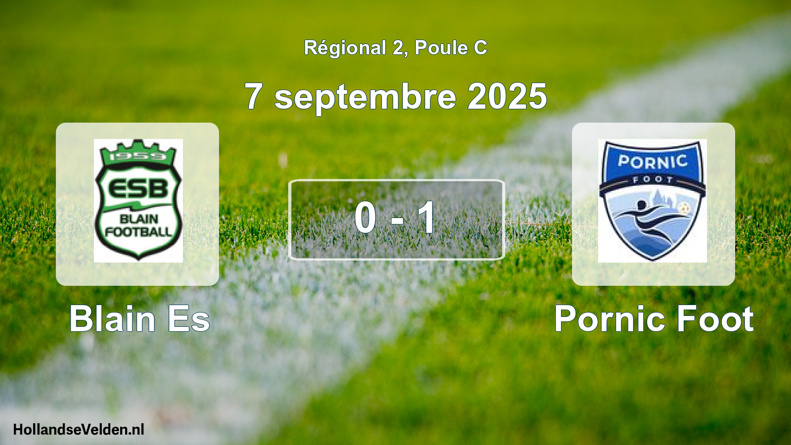 Gespeelde wedstrijd: Blain Es - Pornic Foot 0 - 1 (7 septembre 2025)
