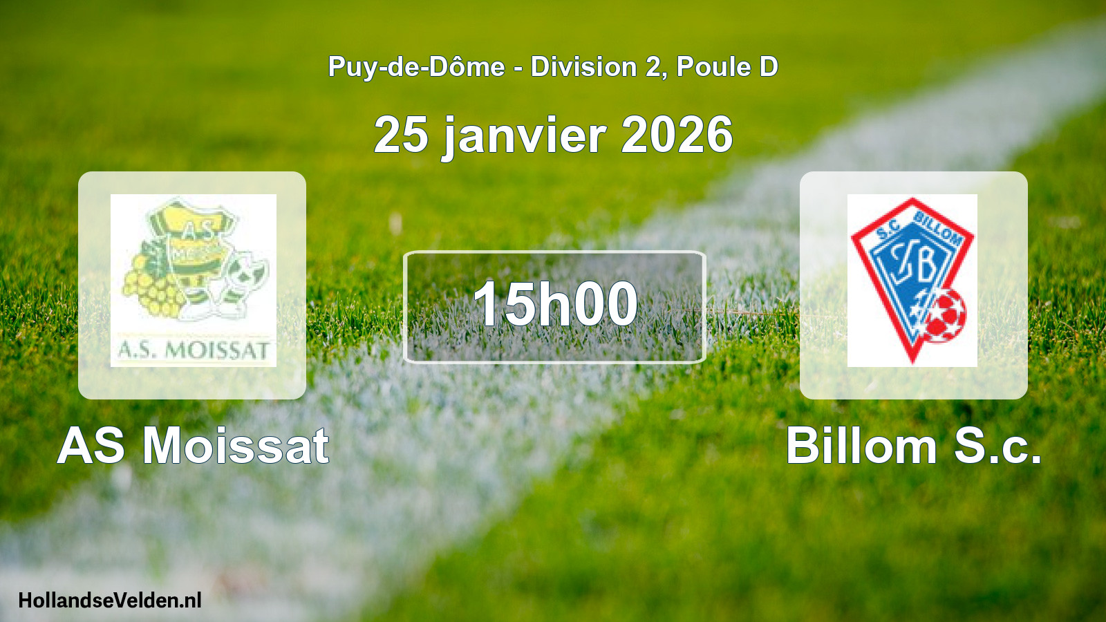 Match programmé: AS Moissat - Billom S.c. (25 janvier 2026)