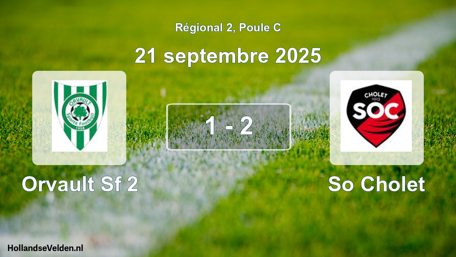 Total number of matches played: Orvault Sf 2 - So Cholet 1 - 2 (21 September 2025)