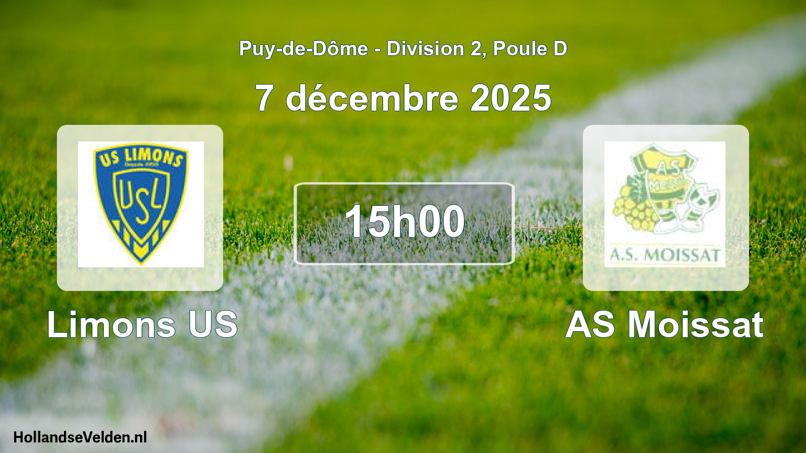Match programmé: Limons US - AS Moissat (7 décembre 2025)