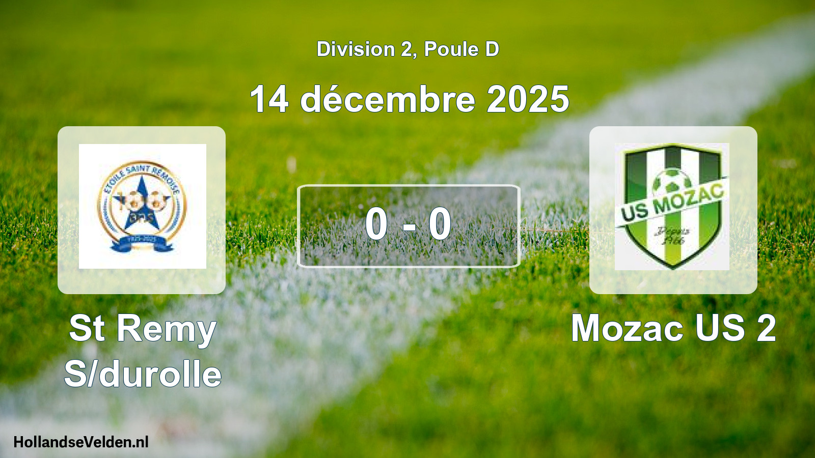 Match joué: St Remy S/durolle - Mozac US 2 0 - 0 (14 décembre 2025)