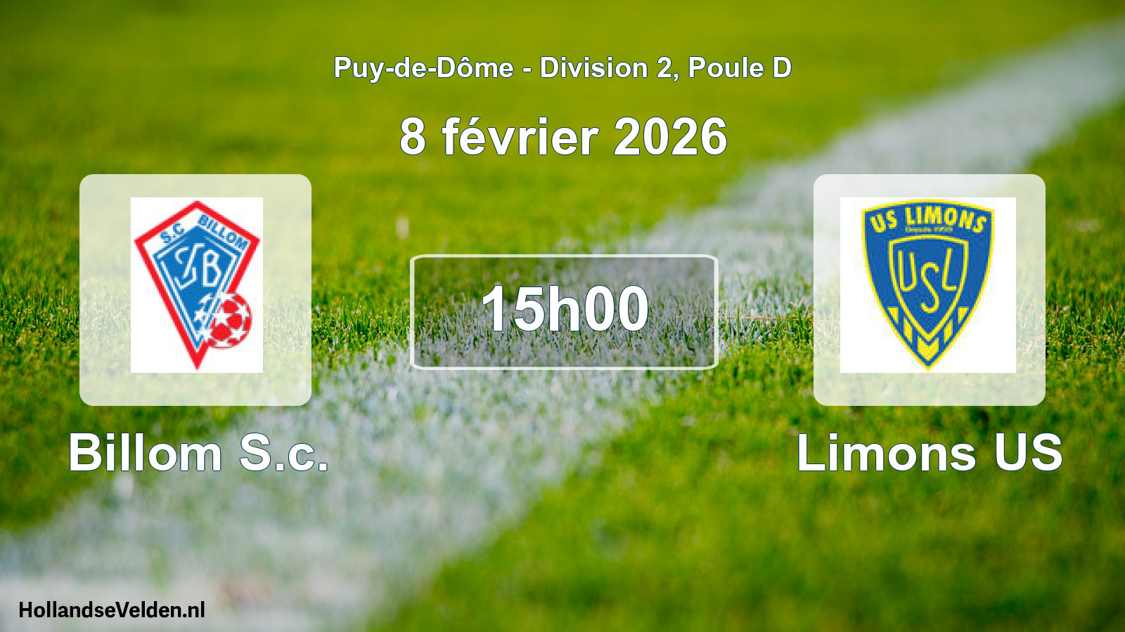 Match programmé: Billom S.c. - Limons US (8 février 2026)