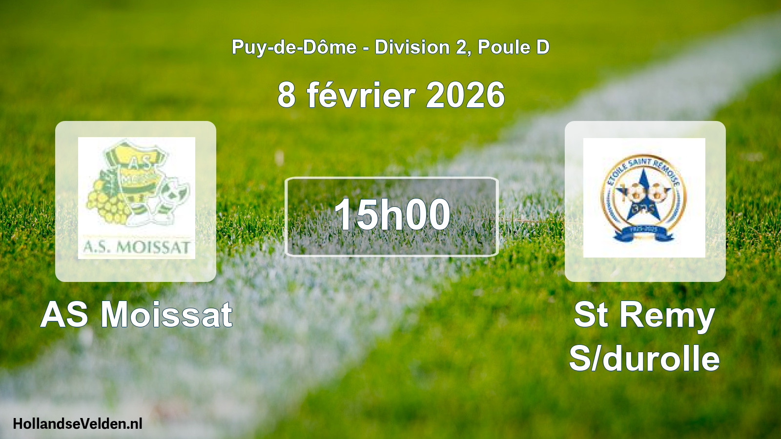 Geplande wedstrijd: AS Moissat - St Remy S/durolle (8 februari 2026)