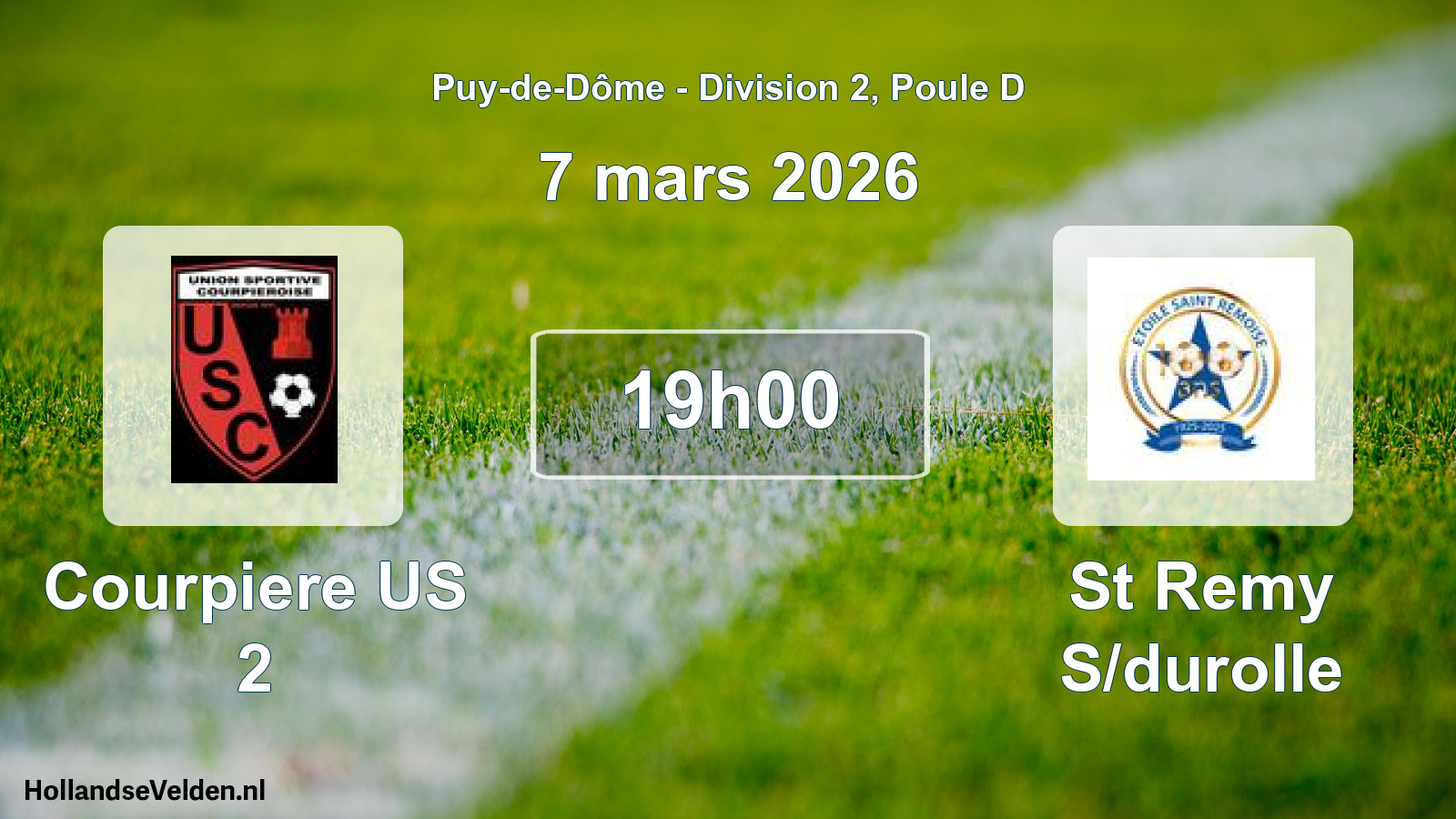 Geplande wedstrijd: Courpiere US 2 - St Remy S/durolle (7 maart 2026)