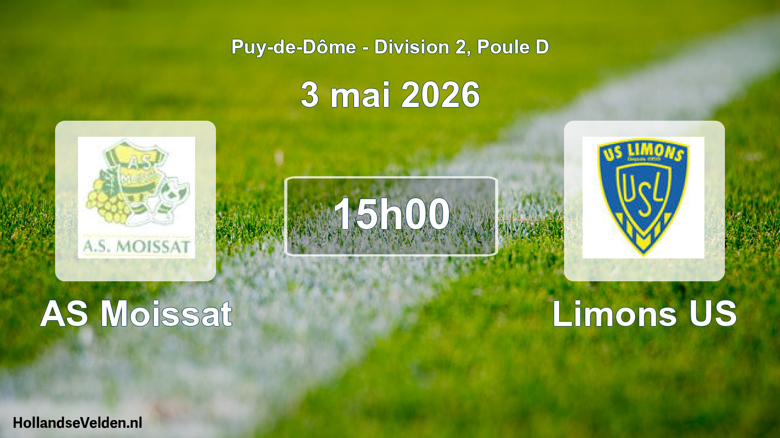 Match programmé: AS Moissat - Limons US (3 mai 2026)