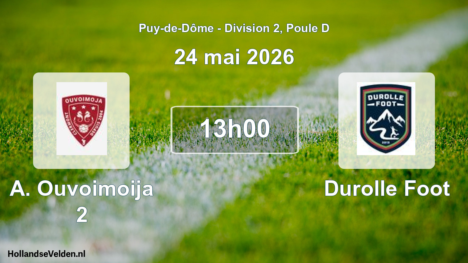 Match programmé: A. Ouvoimoija 2 - Durolle Foot (24 mai 2026)