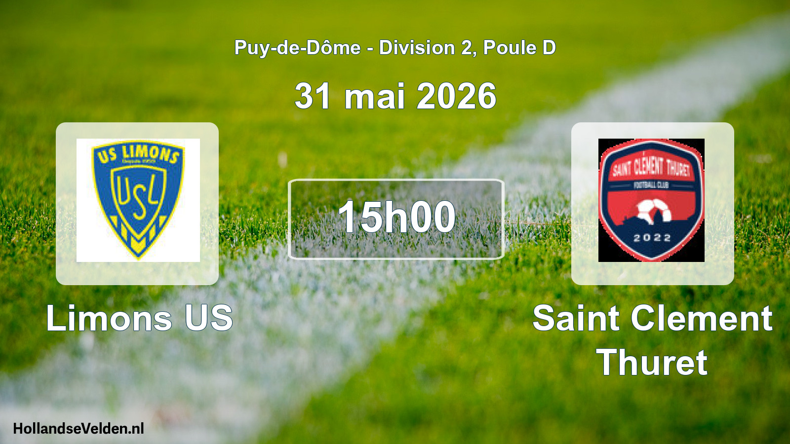 Match programmé: Limons US - Saint Clement Thuret (31 mai 2026)
