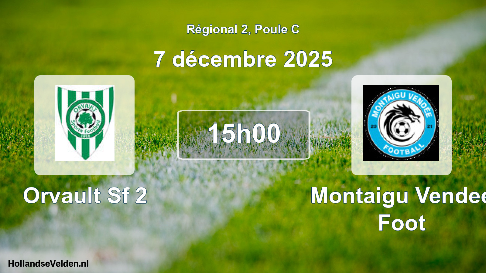 Geplande wedstrijd: Orvault Sf 2 - Montaigu Vendee Foot (7 december 2025)