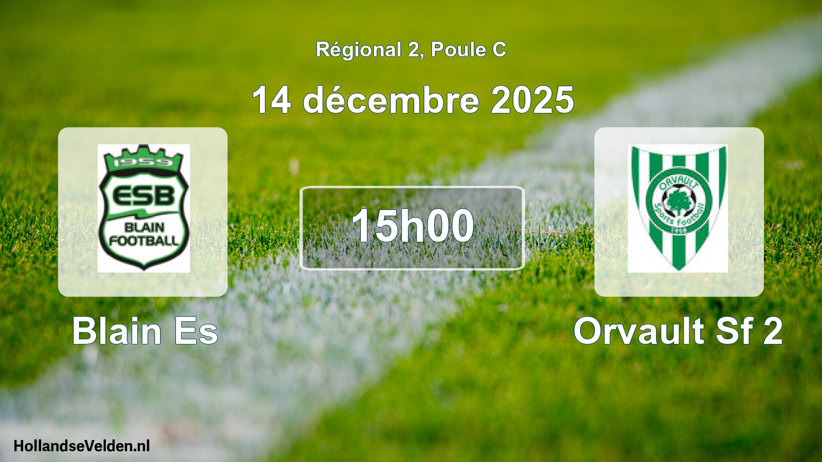 Geplande wedstrijd: Blain Es - Orvault Sf 2 (14 décembre 2025)