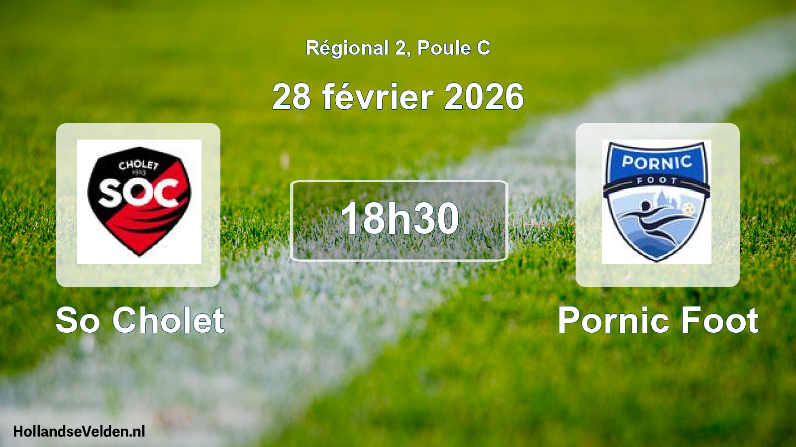Geplande wedstrijd: So Cholet - Pornic Foot (28 février 2026)