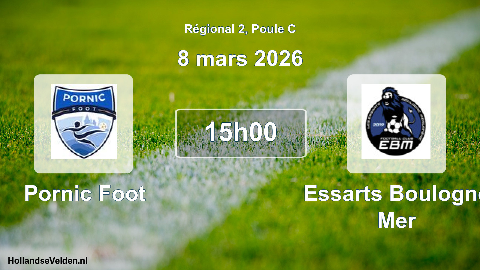 Geplande wedstrijd: Pornic Foot - Essarts Boulogne Mer (8 mars 2026)