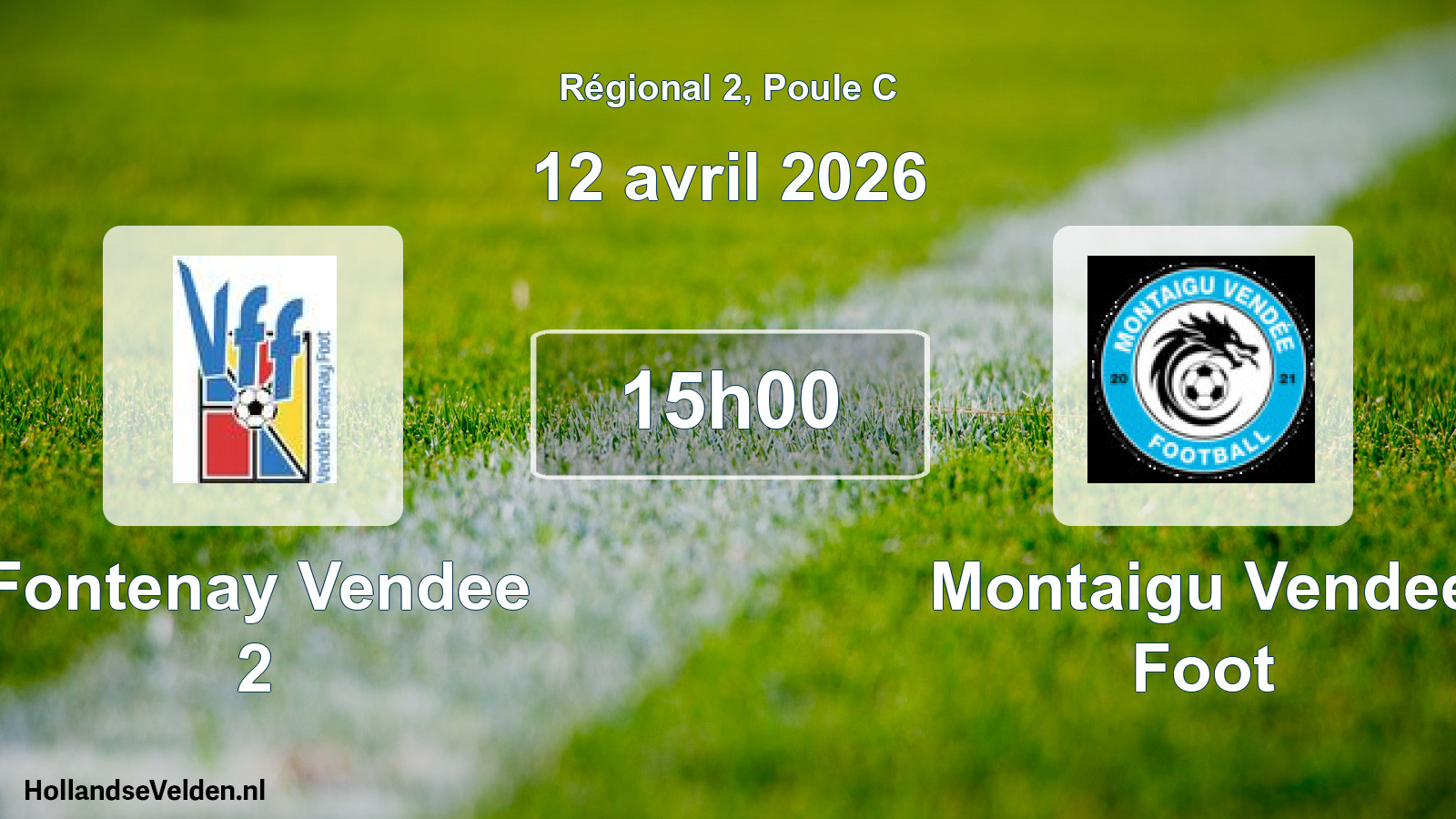Scheduled Match: Fontenay Vendee 2 - Montaigu Vendee Foot (12 April 2026)