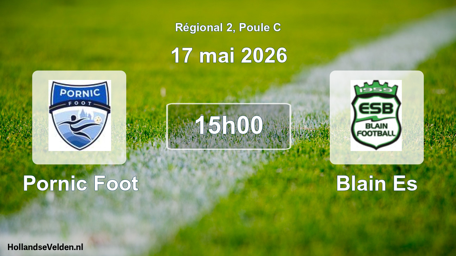 Geplande wedstrijd: Pornic Foot - Blain Es (17 mai 2026)