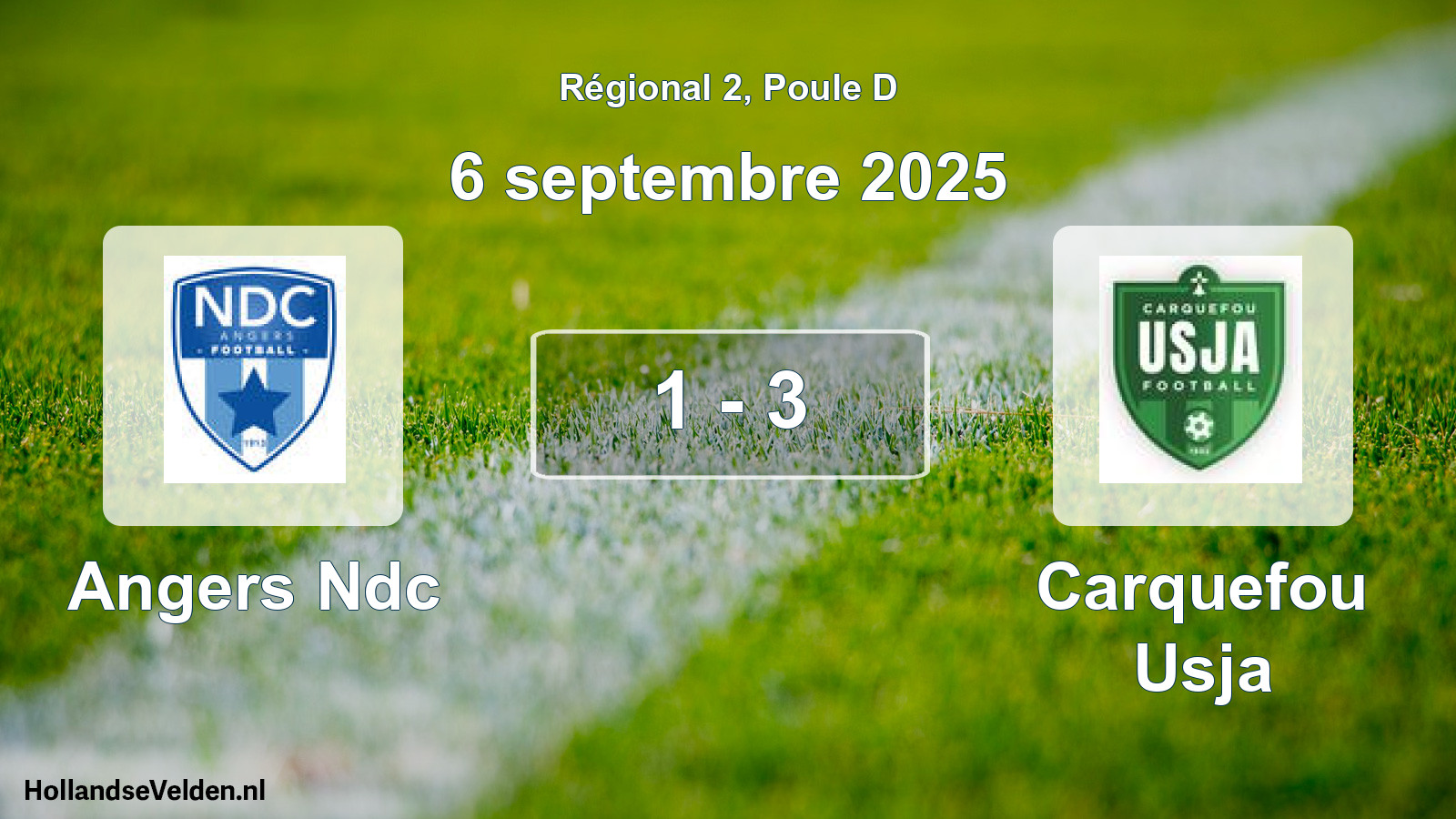 Total number of matches played: Angers Ndc - Carquefou Usja 1 - 3 (6 September 2025)