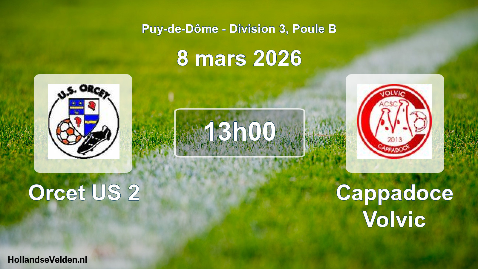 Geplande wedstrijd: Orcet US 2 - Cappadoce Volvic (8 maart 2026)
