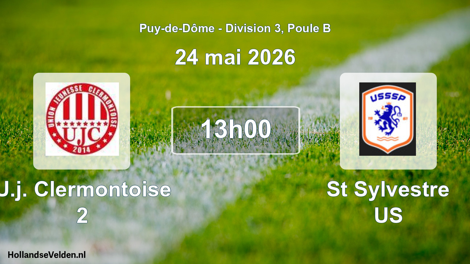 Geplande wedstrijd: U.j. Clermontoise 2 - St Sylvestre US (24 mei 2026)