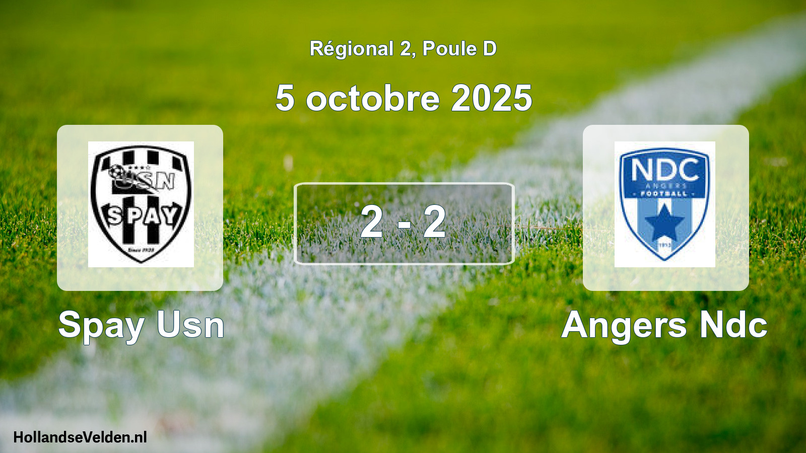 Gespeelde wedstrijd: Spay Usn - Angers Ndc 2 - 2 (5 oktober 2025)