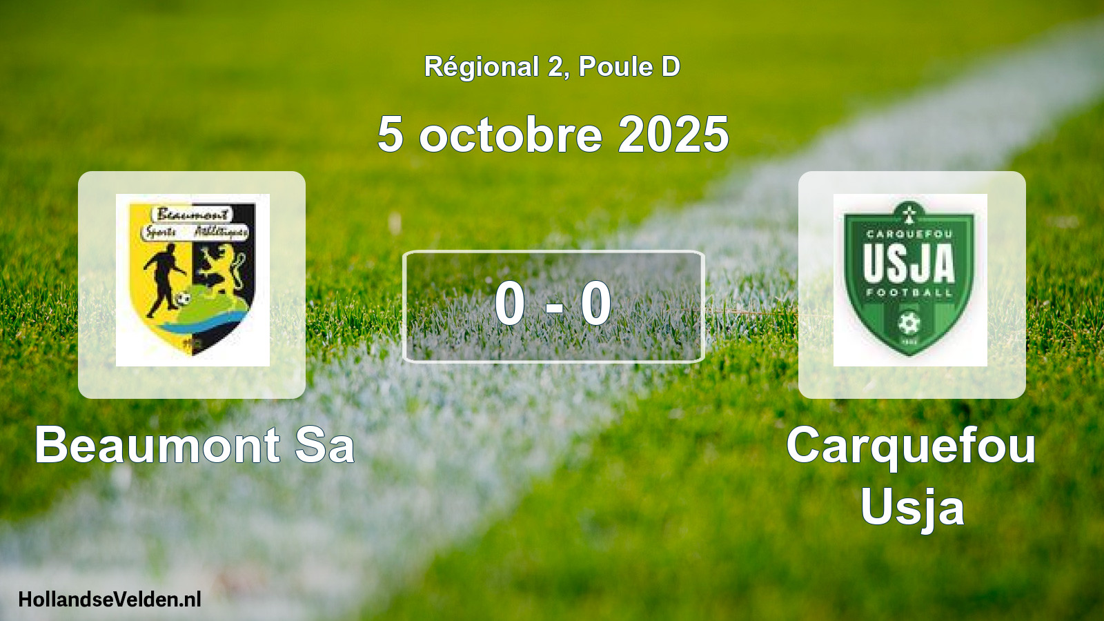 Gespeelde wedstrijd: Beaumont Sa - Carquefou Usja 0 - 0 (5 octobre 2025)