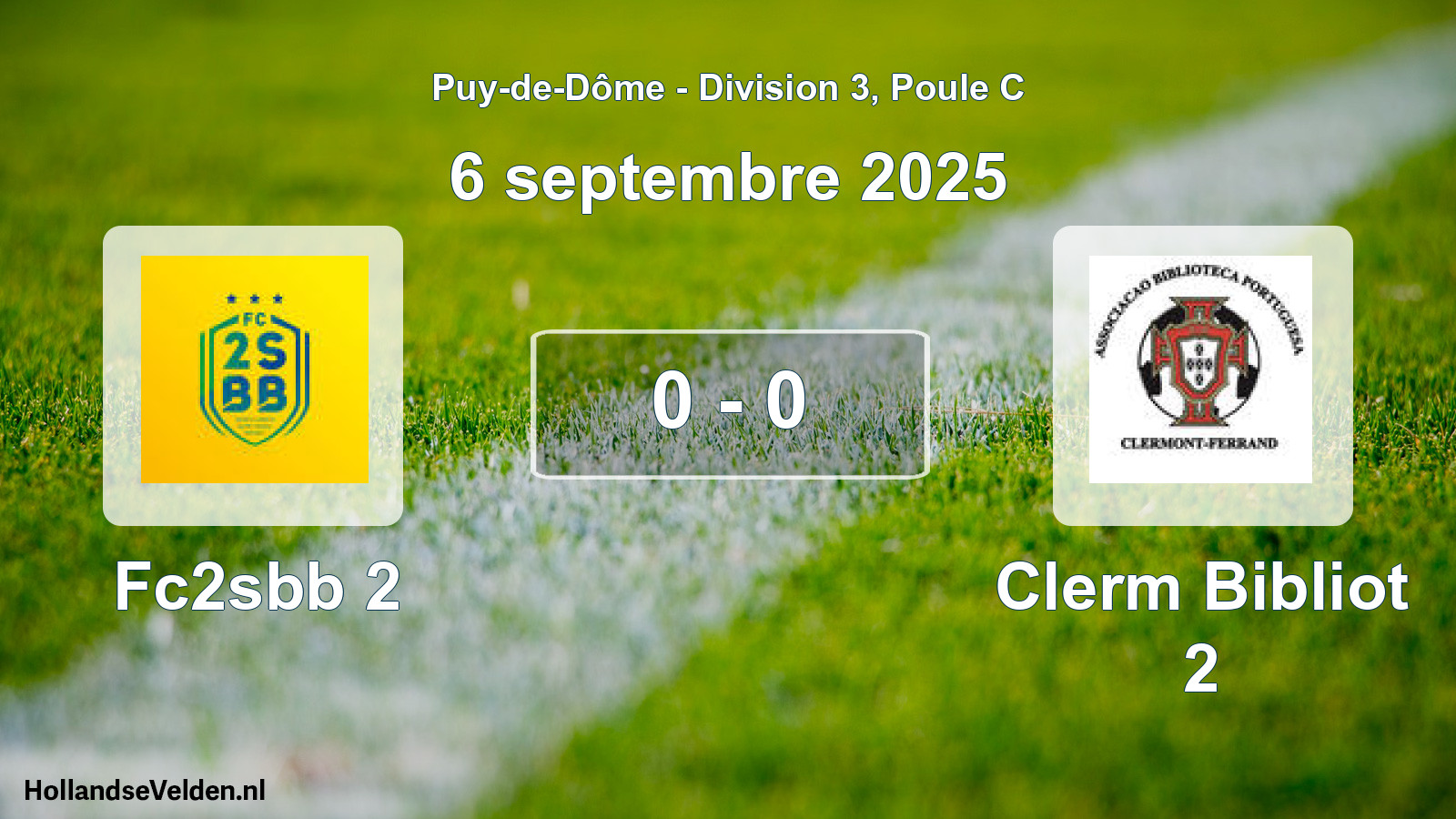Match joué: Fc2sbb 2 - Clerm Bibliot 2 0 - 0 (6 septembre 2025)