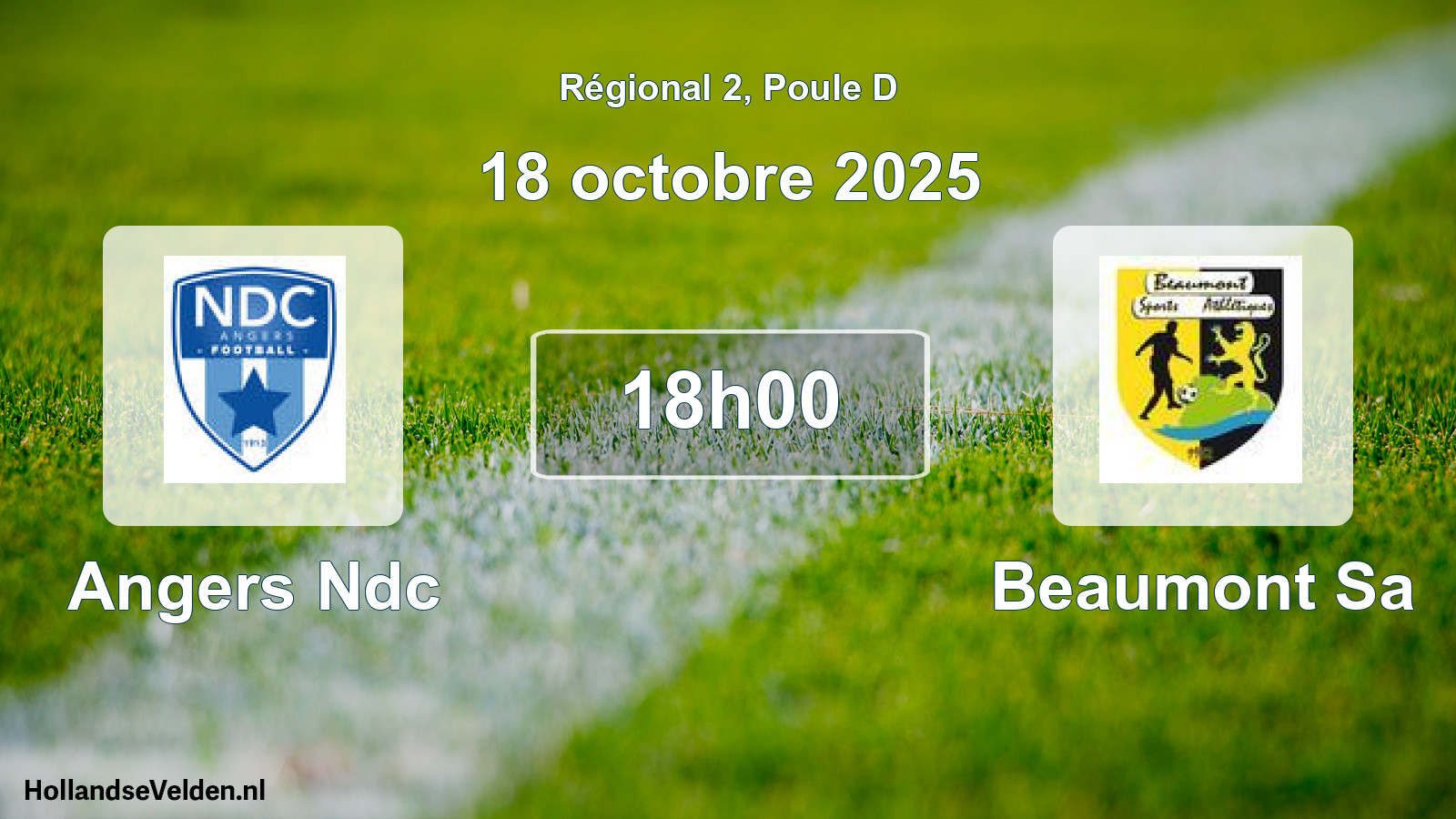 Scheduled Match: Angers Ndc - Beaumont Sa (18 October 2025)