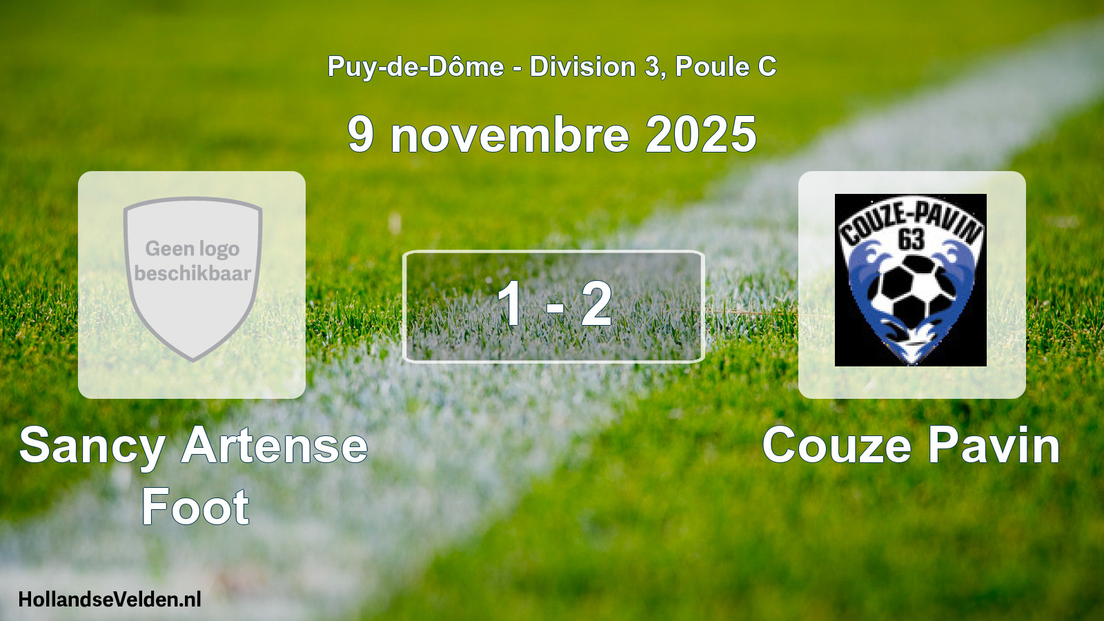 Gespeelde wedstrijd: Sancy Artense Foot - Couze Pavin 1 - 2 (9 november 2025)