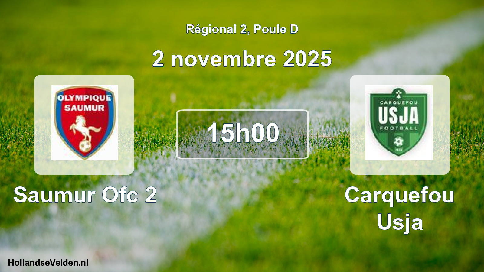 Geplande wedstrijd: Saumur Ofc 2 - Carquefou Usja (2 november 2025)
