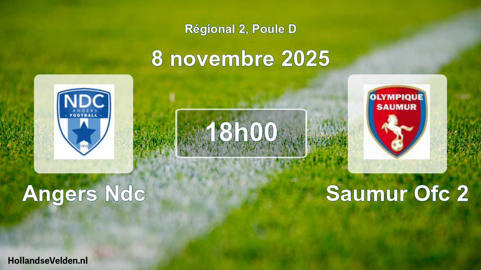 Geplande wedstrijd: Angers Ndc - Saumur Ofc 2 (8 novembre 2025)