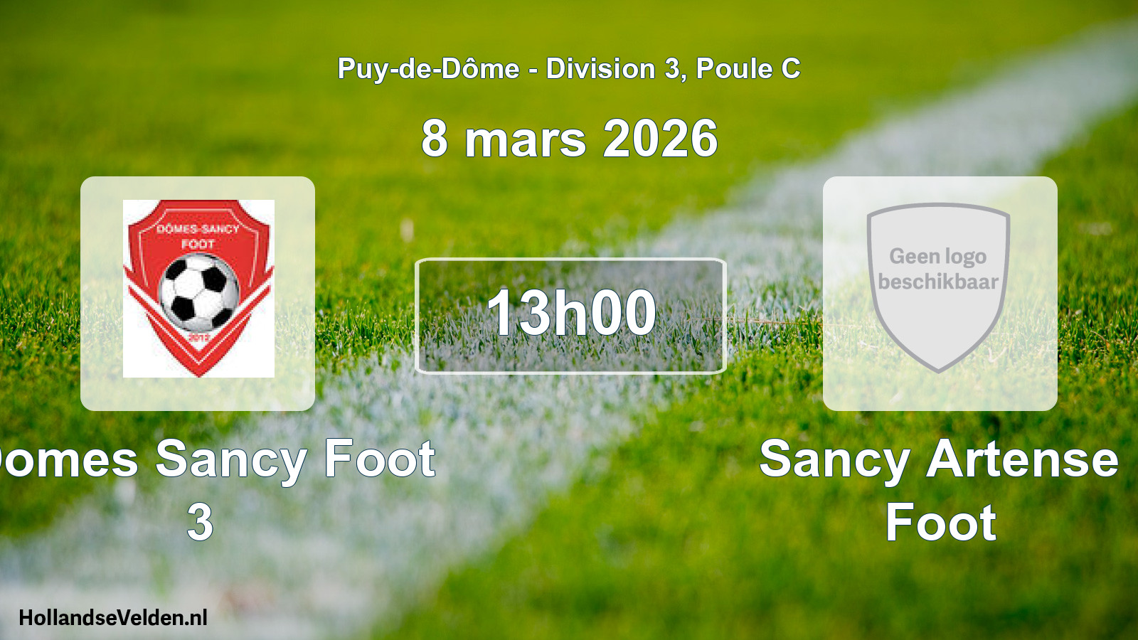 Geplande wedstrijd: Domes Sancy Foot 3 - Sancy Artense Foot (8 maart 2026)