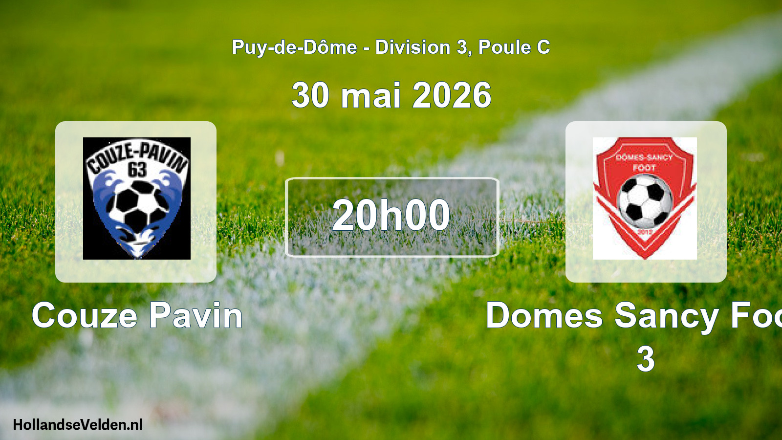 Geplande wedstrijd: Couze Pavin - Domes Sancy Foot 3 (30 mei 2026)