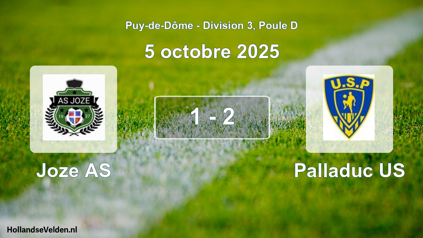 Match joué: Joze AS - Palladuc US 1 - 2 (5 octobre 2025)