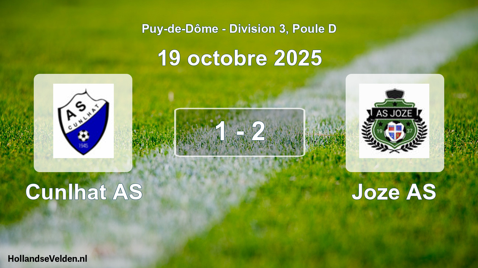 Match joué: Cunlhat AS - Joze AS 1 - 2 (19 octobre 2025)