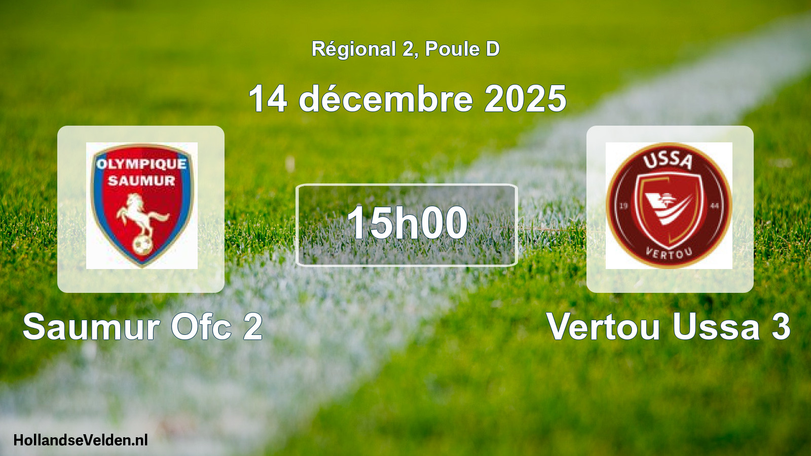 Scheduled Match: Saumur Ofc 2 - Vertou Ussa 3 (14 December 2025)