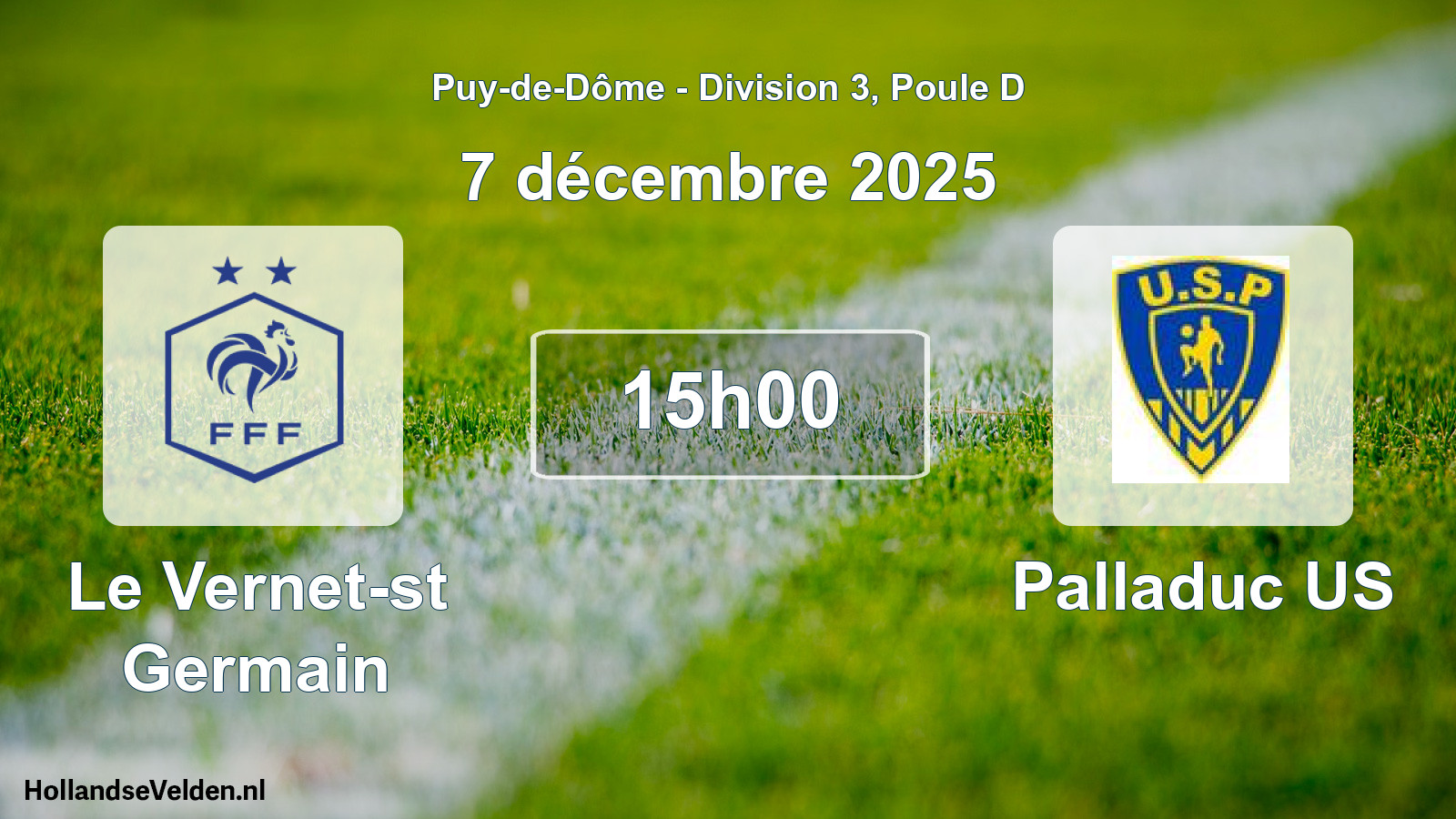Match programmé: Le Vernet-st Germain - Palladuc US (7 décembre 2025)