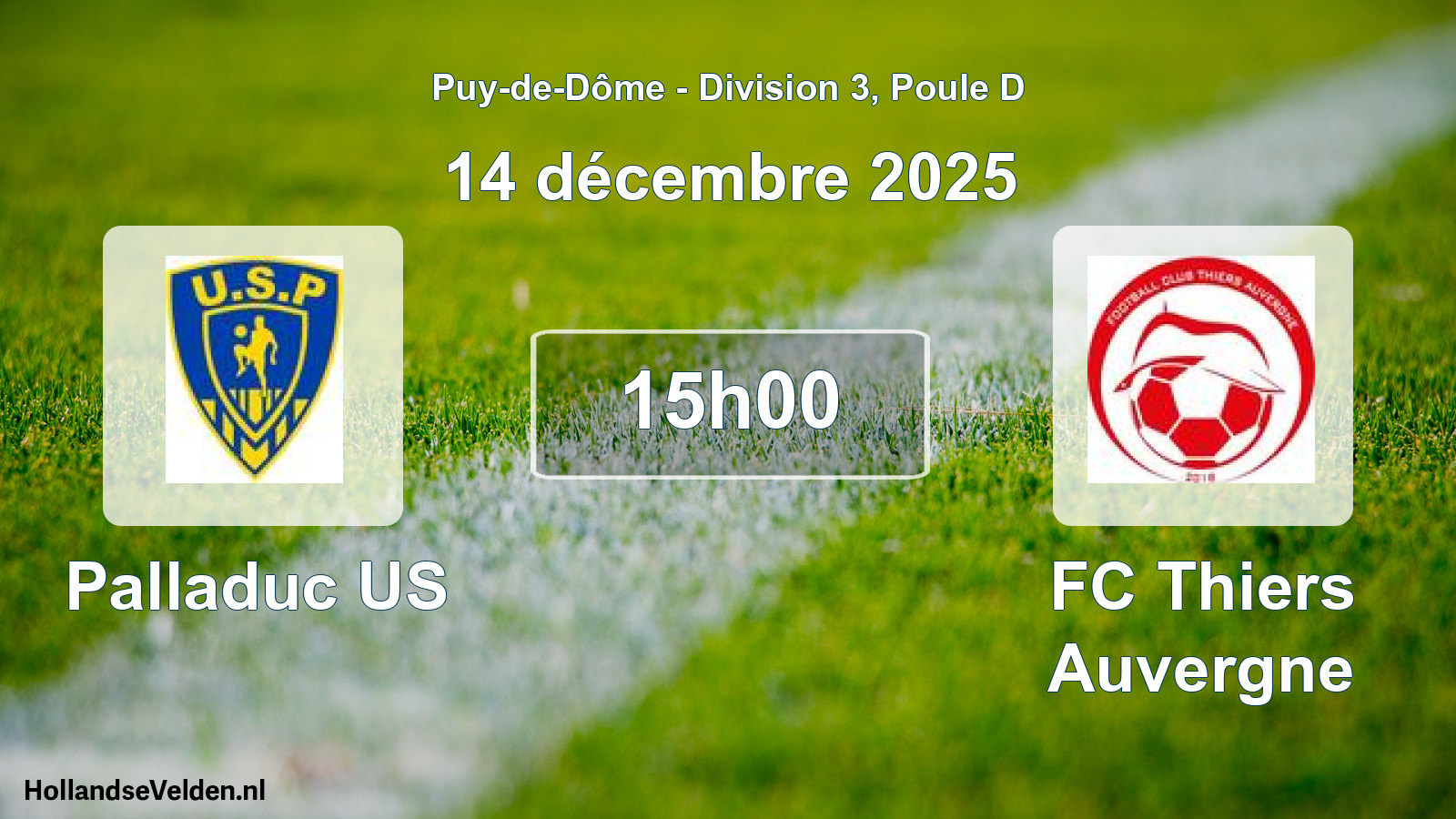 Geplande wedstrijd: Palladuc US - FC Thiers Auvergne (14 december 2025)