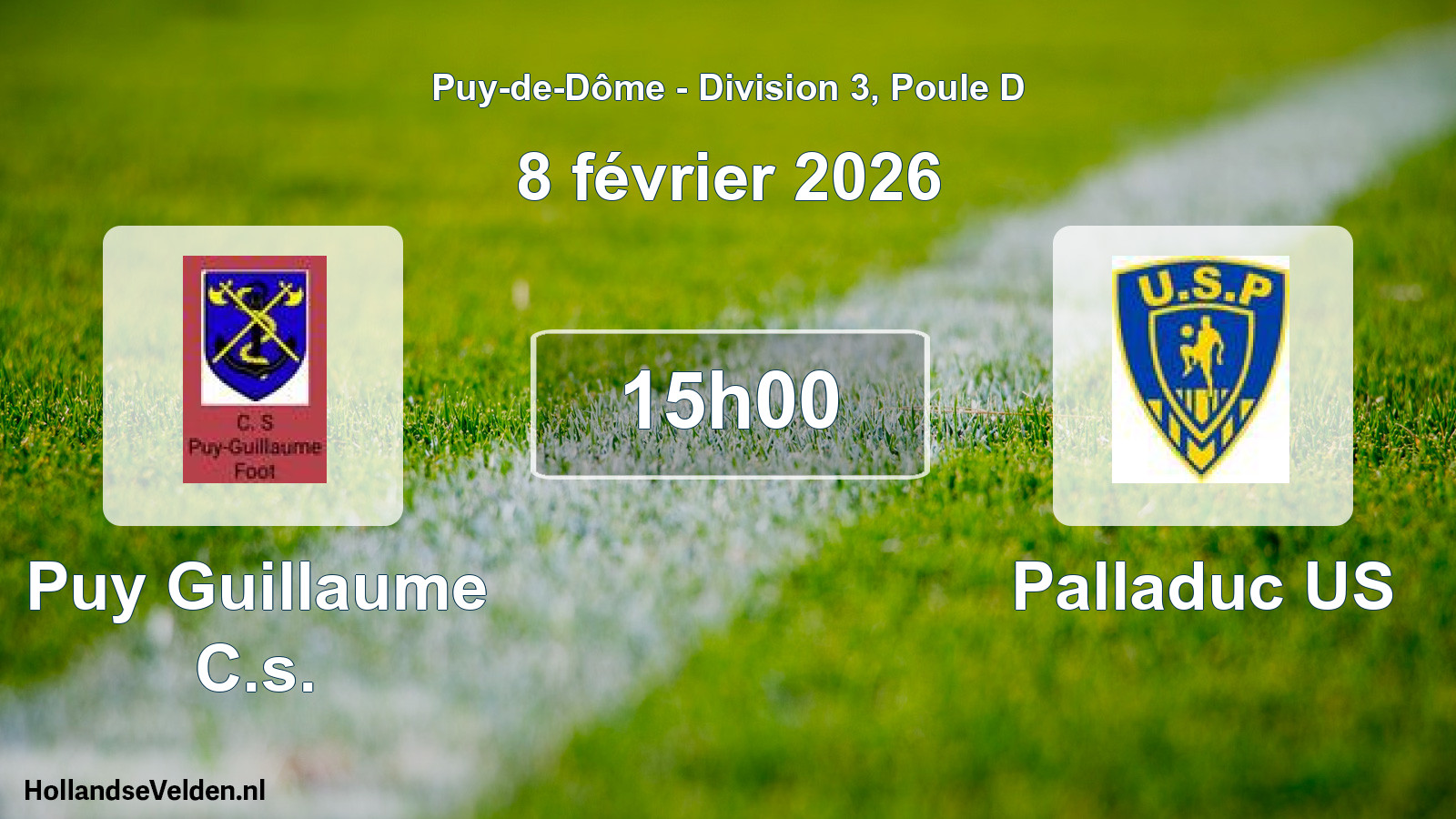 Match programmé: Puy Guillaume C.s. - Palladuc US (8 février 2026)