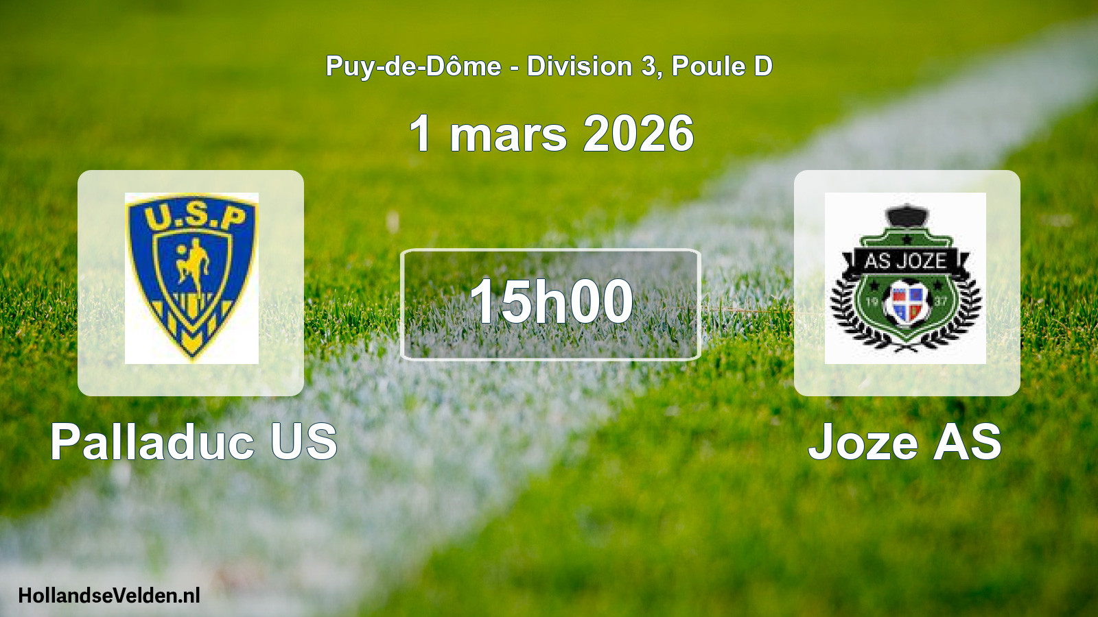 Match programmé: Palladuc US - Joze AS (1 mars 2026)