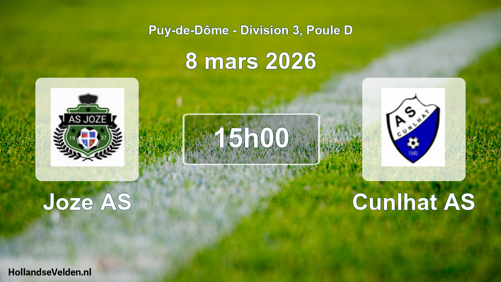 Match programmé: Joze AS - Cunlhat AS (8 mars 2026)