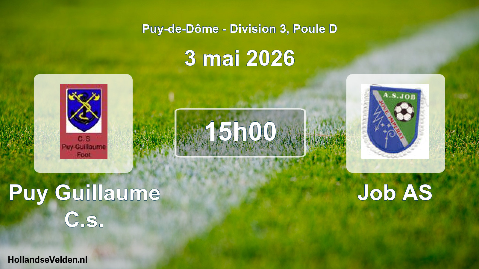 Match programmé: Puy Guillaume C.s. - Job AS (3 mai 2026)