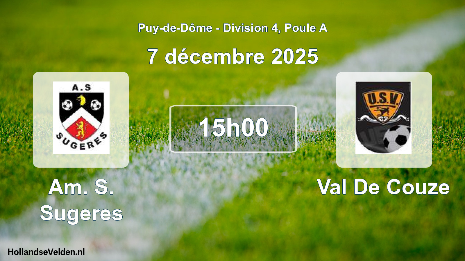 Geplande wedstrijd: Am. S. Sugeres - Val De Couze (7 december 2025)